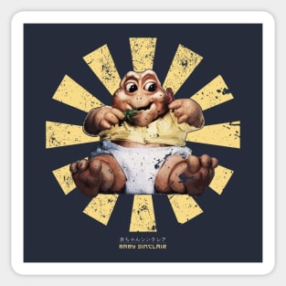 Baby Sinclair Retro Japanese The Dinosaurs Sticker